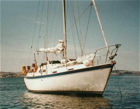 At anchor in Fishcombe Cove