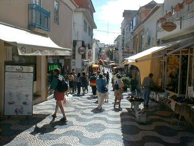 The main shopping street in Cascais