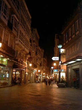 Night time in La Coruna