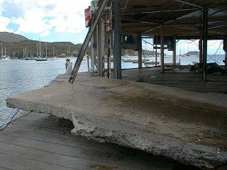 This was a thriving waterfront cafe a year ago...