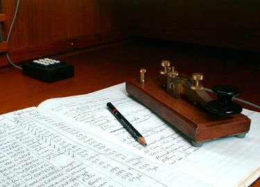 Morse Key and Radio Log